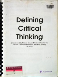 Image of Defining Critical Thinking