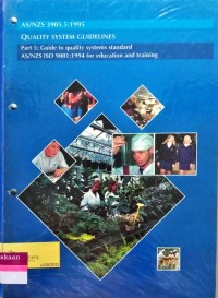 Image of Quality System Guidelines Part 5 : Guide to quality system standart