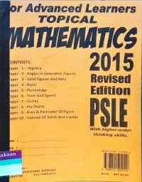 Image of For Advanced Learners Topical Mathematics 2015 Revised Editon PSLE ( Copy )