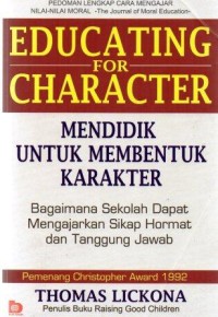 Image of Educating For Character Mendidik Untuk Membentuk Karakter