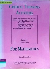 Image of Critical Thinking Activities for Mathematics