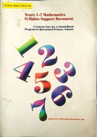Image of Years 1-7 Mathematics Syllabus Support Document